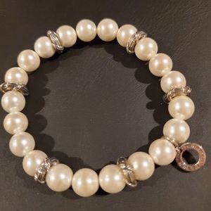 Peter Thomas Roth 9mm White Sea Shell Pearls & Sterling Silver Bracelet